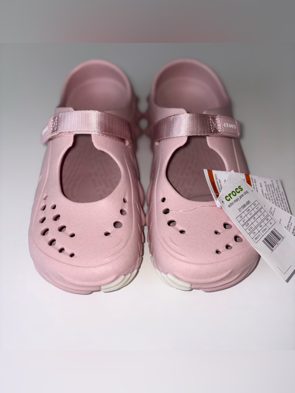 Crocs Echo Mary Jane Clog Pink Women’s Size 11 New With Tags Lightweight Comfort - Picture 1 of 12